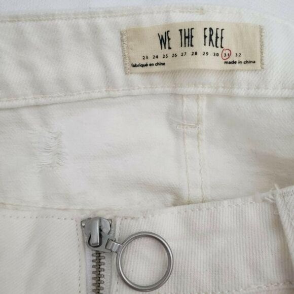 NWT Free People Mini Zip It Up Jean Denim Skirt in Vintage White Women's Size 31 - Picture 4 of 8
